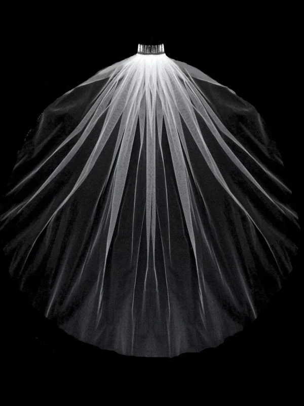 1st Class Bridal Size 30" V75 White Veil