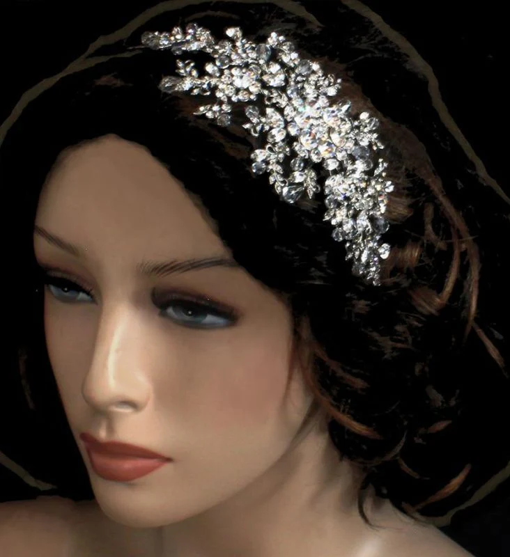 1st Class Bridal Size 6.75" x 3" 5225 Silver Hair Accessory - Image 2