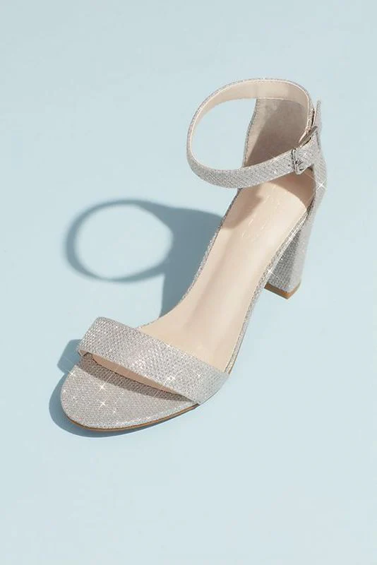 David's Bridal 8.5 Chaya3 Silver Shoes - Image 3