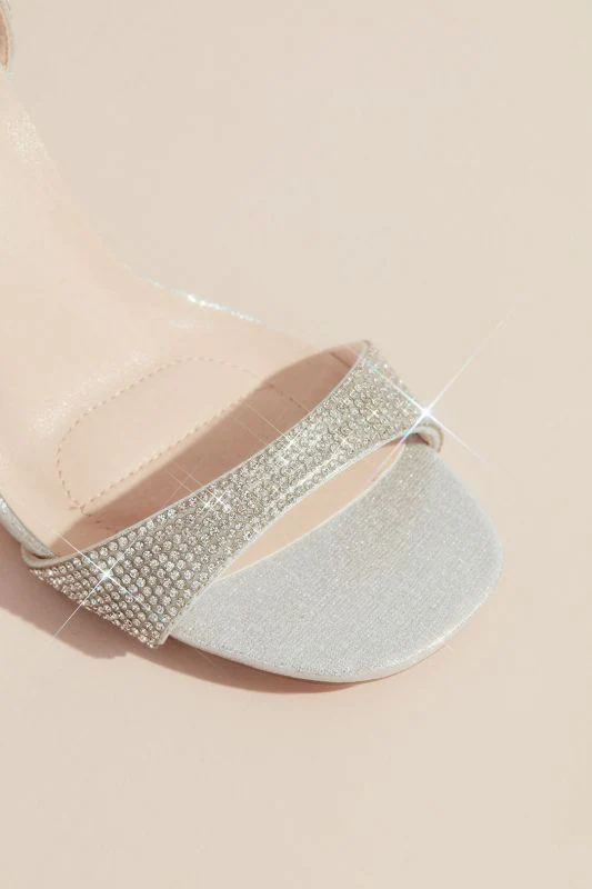 David's Bridal 8.5 Chaya3 Silver Shoes - Image 4