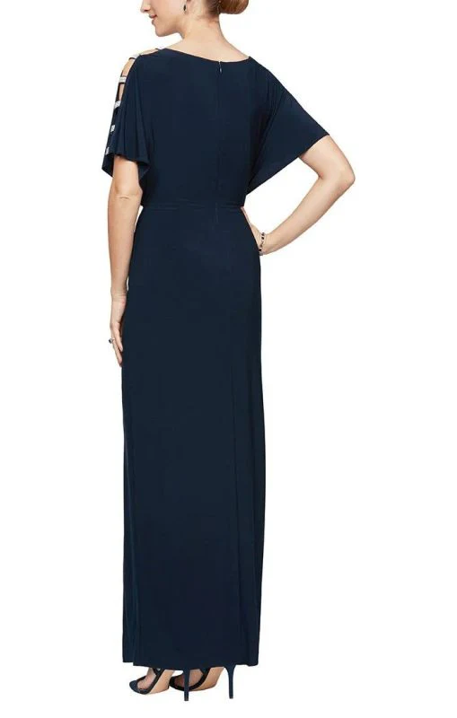 Alex Evenings Size 14 Navy Mother of Bride Dress - Image 2