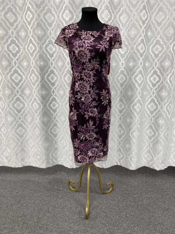 Alex Evenings Size 8 8117953 Plum Mother of Bride Dress