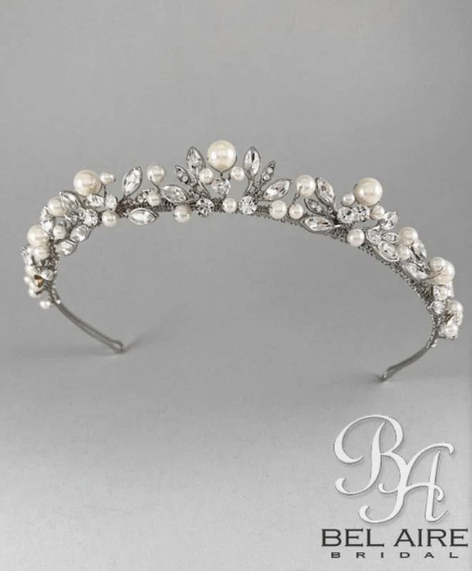 Bel Aire 2336 Silver/Pearl Tiara - Image 2