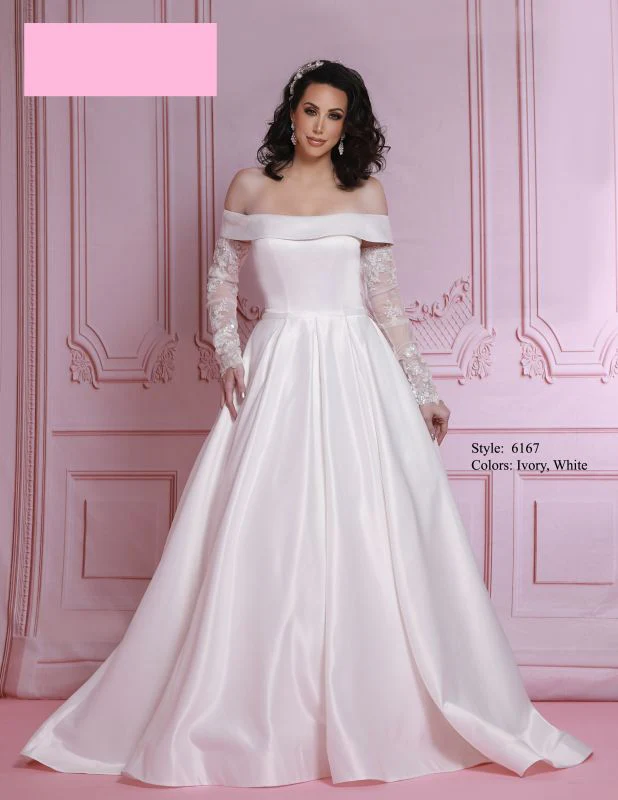 Bridal Sense Size 14 6167SL Ivory Detachable Sleeves