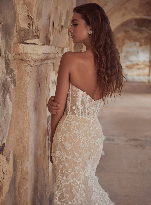 Calla Blanche Size 10 123106 Shazeem Ivory/Ivory Gown - Image 2