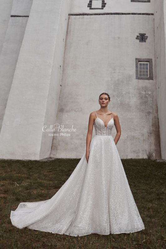 Calla Blanche Size 8 124101 Philipa Ivory Gown