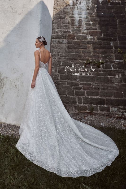 Calla Blanche Size 8 124101 Philipa Ivory Gown - Image 3