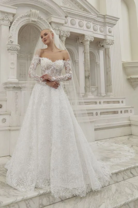 Casablanca Size 10 2593 Felicity Ivory/Nude/Ivory Gown - Image 2