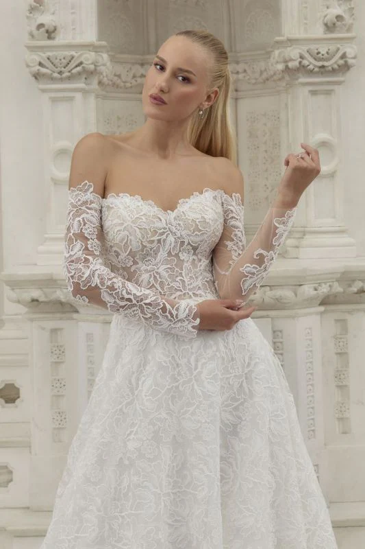 Casablanca Size 10 2593 Felicity Ivory/Nude/Ivory Gown - Image 3