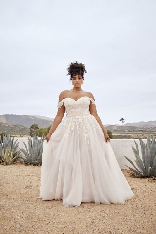 Casablanca Size 10 BL440 Wyatt Silver Blush/Nude/Ivory Gown - Image 7