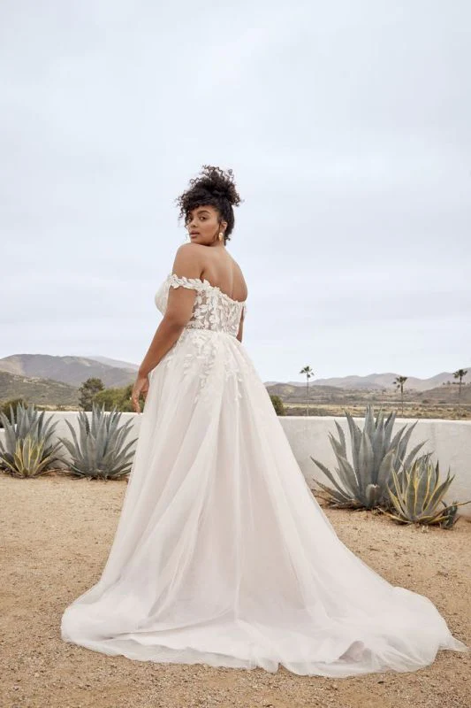 Casablanca Size 10 BL440 Wyatt Silver Blush/Nude/Ivory Gown - Image 8