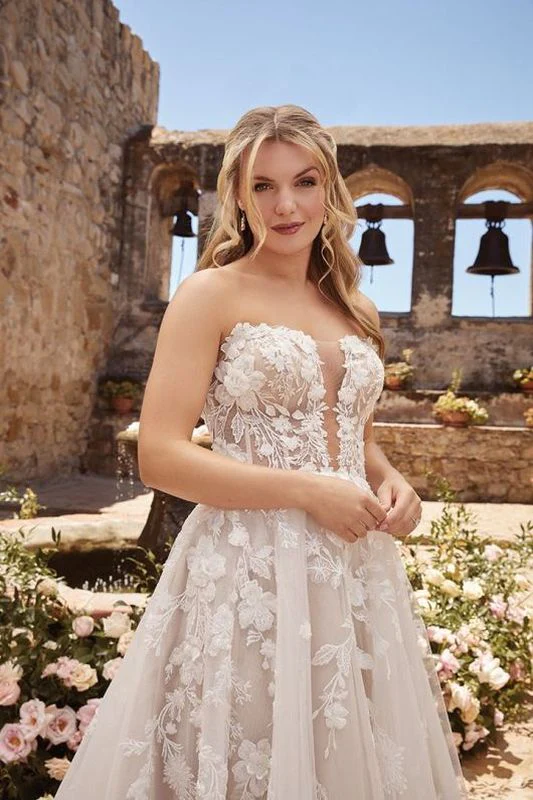 Casablanca Size 14 2468 Eliana Nude/Ivory Gown - Image 2