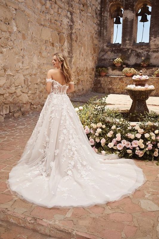 Casablanca Size 14 2468 Eliana Nude/Ivory Gown - Image 3