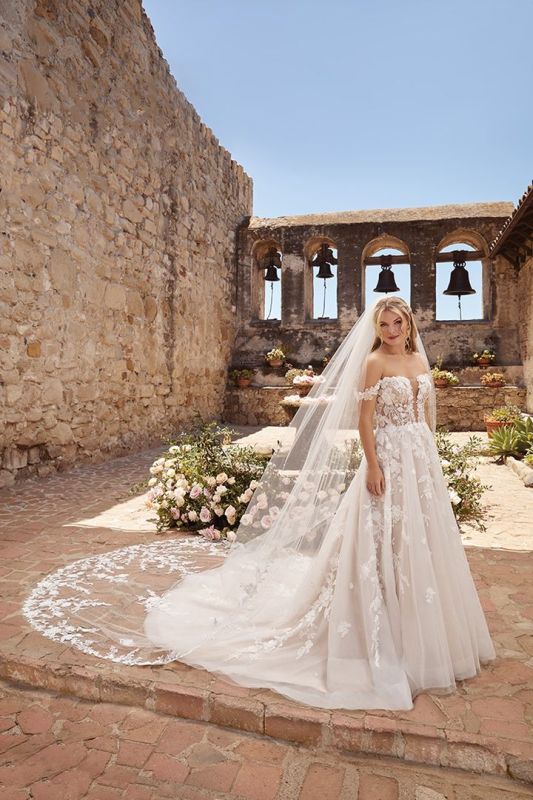 Casablanca Size 14 2468 Eliana Nude/Ivory Gown - Image 5