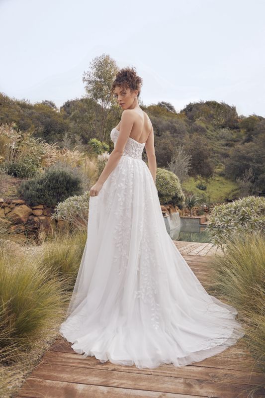 Casablanca Size 16 BL415 Dixie Ivory/Nude/Ivory Gown - Image 3