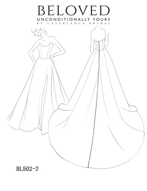 Casablanca Size 16 BL502-1 Marcelyn Ivory Gown - Image 6