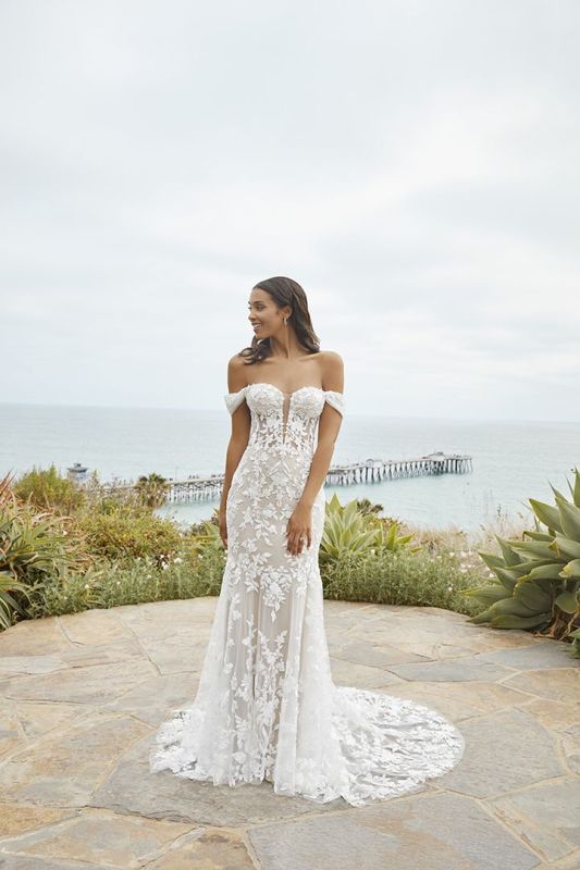 Casablanca Size 22C BL378 Nola Nude/Ivory Gown - Image 2
