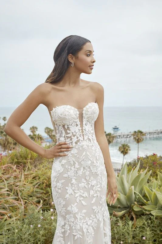 Casablanca Size 22C BL378 Nola Nude/Ivory Gown - Image 3