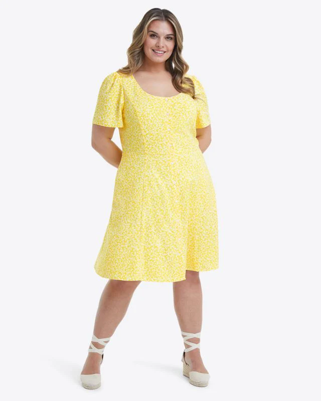 Draper James Size 24W Yellow Mother of Bride Dress - Image 3