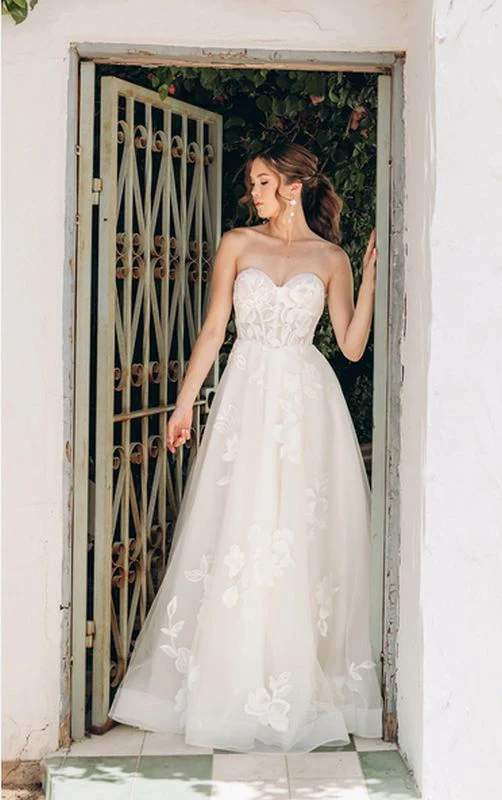 Size 12 Stella York 7975 Ivory/Ivory Gown
