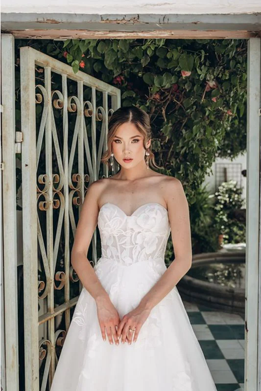 Size 12 Stella York 7975 Ivory/Ivory Gown - Image 4