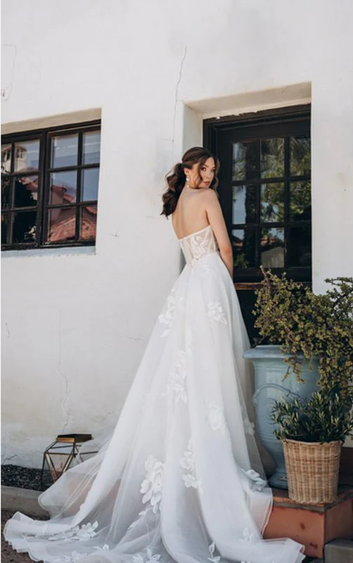 Size 12 Stella York 7975 Ivory/Ivory Gown - Image 5