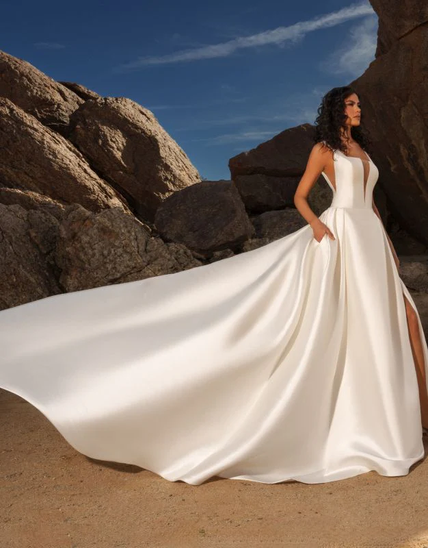 Ivoire by Kitty Chen Size 10 Ezabella Ivory/Tan Gown - Image 2