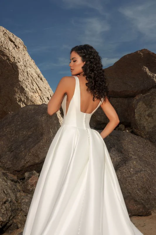Ivoire by Kitty Chen Size 10 Ezabella Ivory/Tan Gown - Image 5