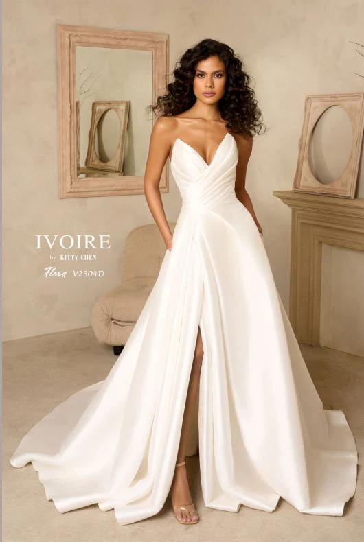 Ivoire by Kitty Chen Size 10 Flora Ivory Gown