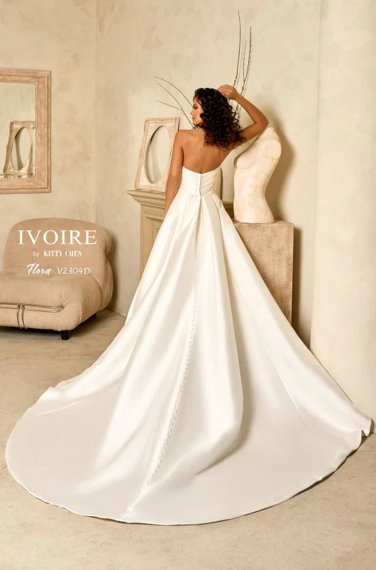Ivoire by Kitty Chen Size 10 Flora Ivory Gown - Image 2