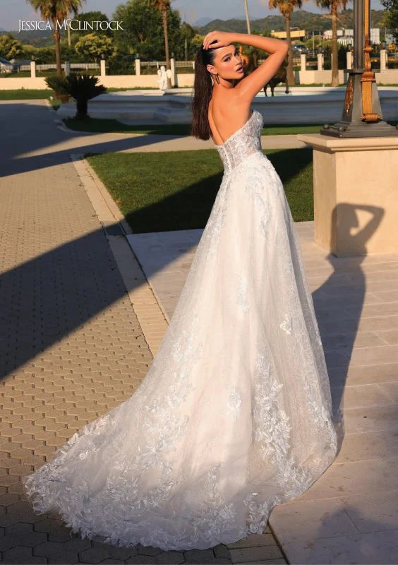 Jessica McClintock Size 18 700375 Ivory Gown - Image 2