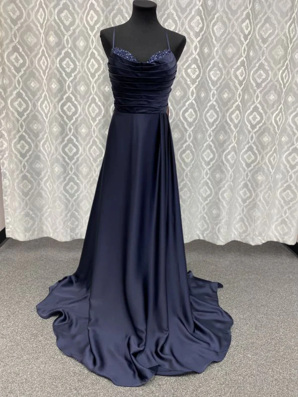Jovani Size 12 JVN24333A Navy Mother of Bride Dress
