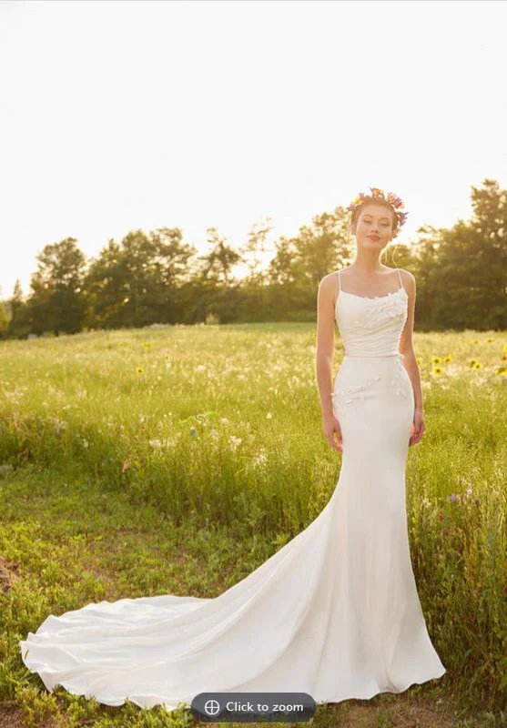 La Perle Size 12 LP2223 Ivy Ivory Gown