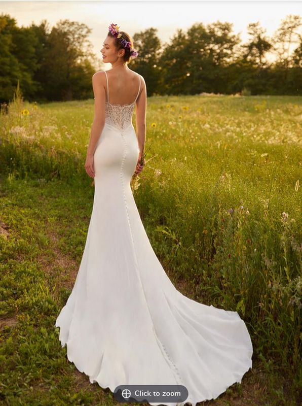 La Perle Size 12 LP2223 Ivy Ivory Gown - Image 2