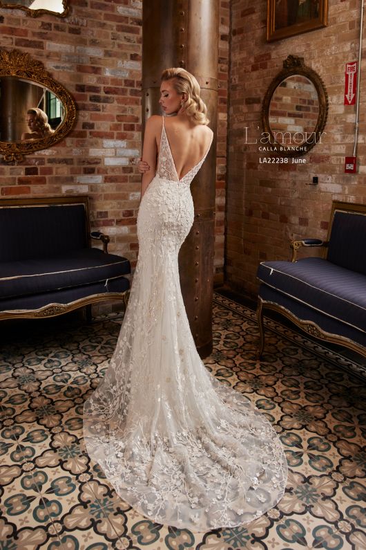 L'amour Size 12 LA22238 June Ivory Gown - Image 3