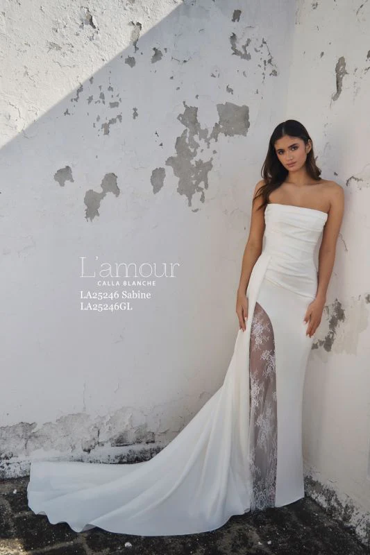 L'amour Size 12 LA25246 Sabine Ivory Gown