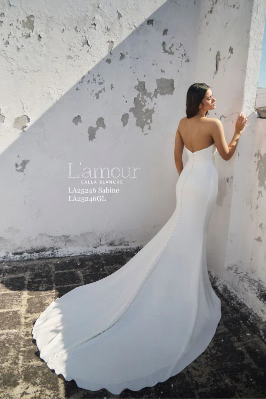 L'amour Size 12 LA25246 Sabine Ivory Gown - Image 3