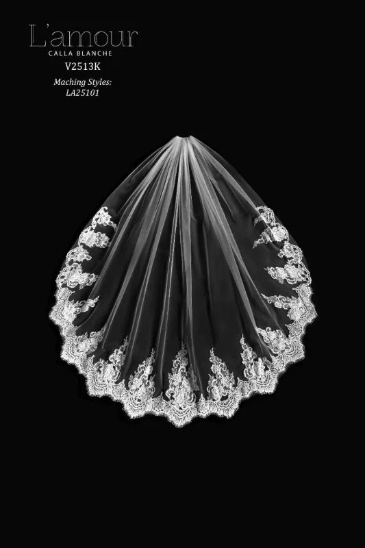 L'amour Size 58" V2513K Ivory Veil