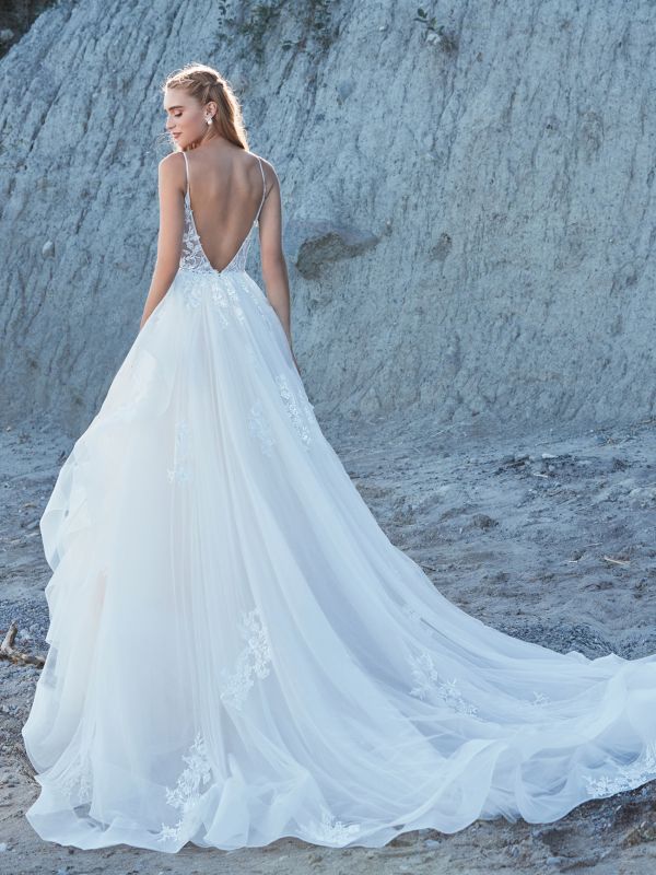 L'amour Size 6 LA21115 Rosa Ivory/Ivory Gown - Image 3