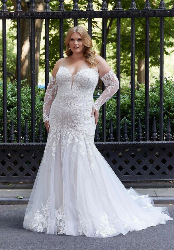 Mori Lee Size 26 3378 Hope Ivory/Porcelain Gown - Image 2