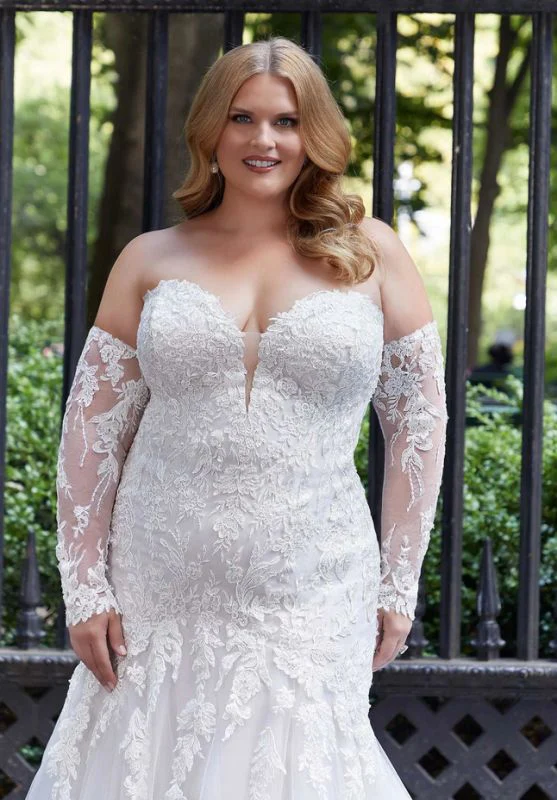Mori Lee Size 26 3378 Hope Ivory/Porcelain Gown - Image 4