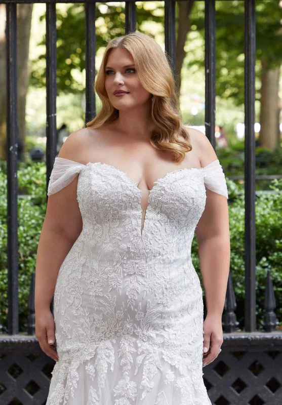 Mori Lee Size 26 3378 Hope Ivory/Porcelain Gown - Image 5