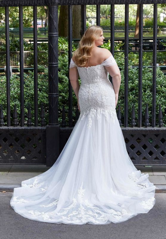 Mori Lee Size 26 3378 Hope Ivory/Porcelain Gown - Image 6