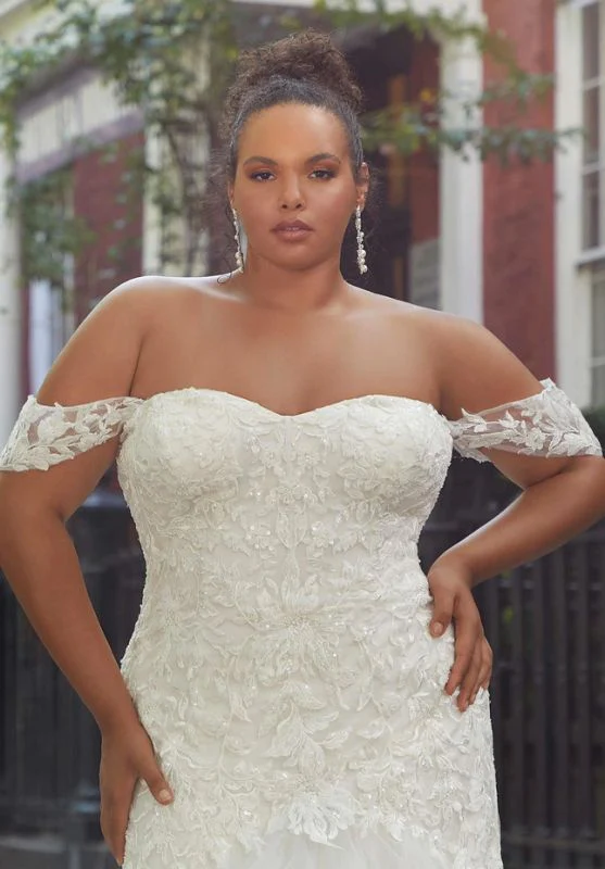 Mori Lee Size 26 3380 Hillary Ivory/Prosecco Gown - Image 2