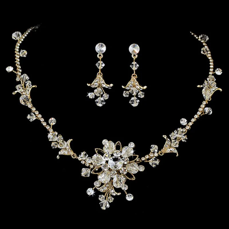 NE7809 Gold Rhinestone/Crystal Jewelry Set