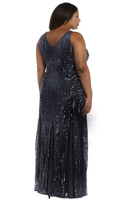 Nightway Size 18W Navy Mother of Bride Dress - Image 3