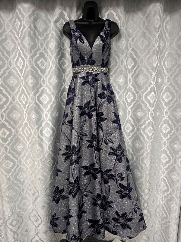 Lore Size 0 9PGL01-D Navy Mother of Bride Dress