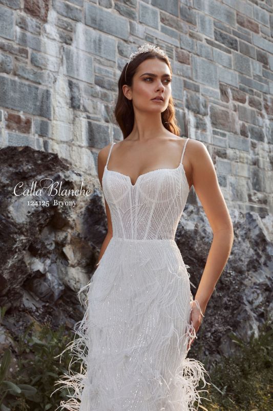 Calla Blanche Size 10 124125 Bryony Ivory Gown - Image 2
