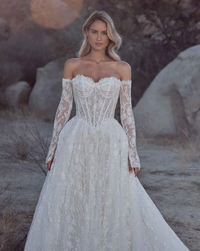 Size 10 Calla Blanche 126105 Bianca Ivory/Light Nude Gown - Image 2