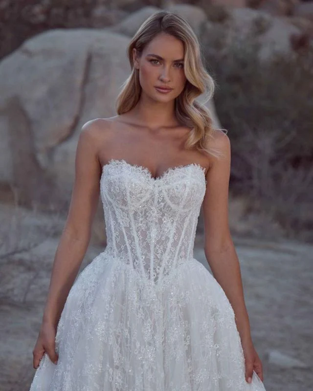 Size 10 Calla Blanche 126105 Bianca Ivory/Light Nude Gown - Image 4